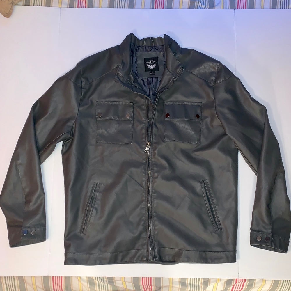 Brave Soul London Faux Leather Jacket